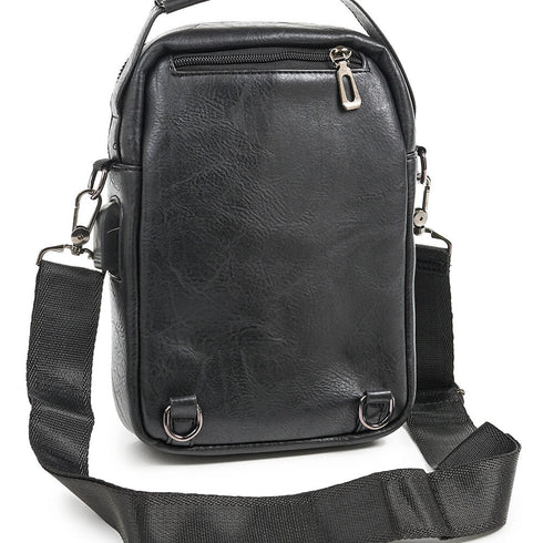 Verde Ανδρική Τσάντα Ώμου/Χιαστί 13-0098 Μαύρο